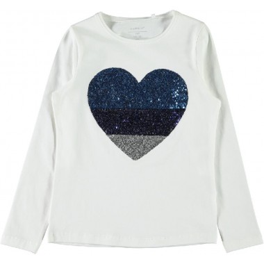 name it t-shirt cuore manica lunga b.na mod.nkbipastar